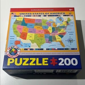 Kids United States Map Puzzle - 200 Pieces